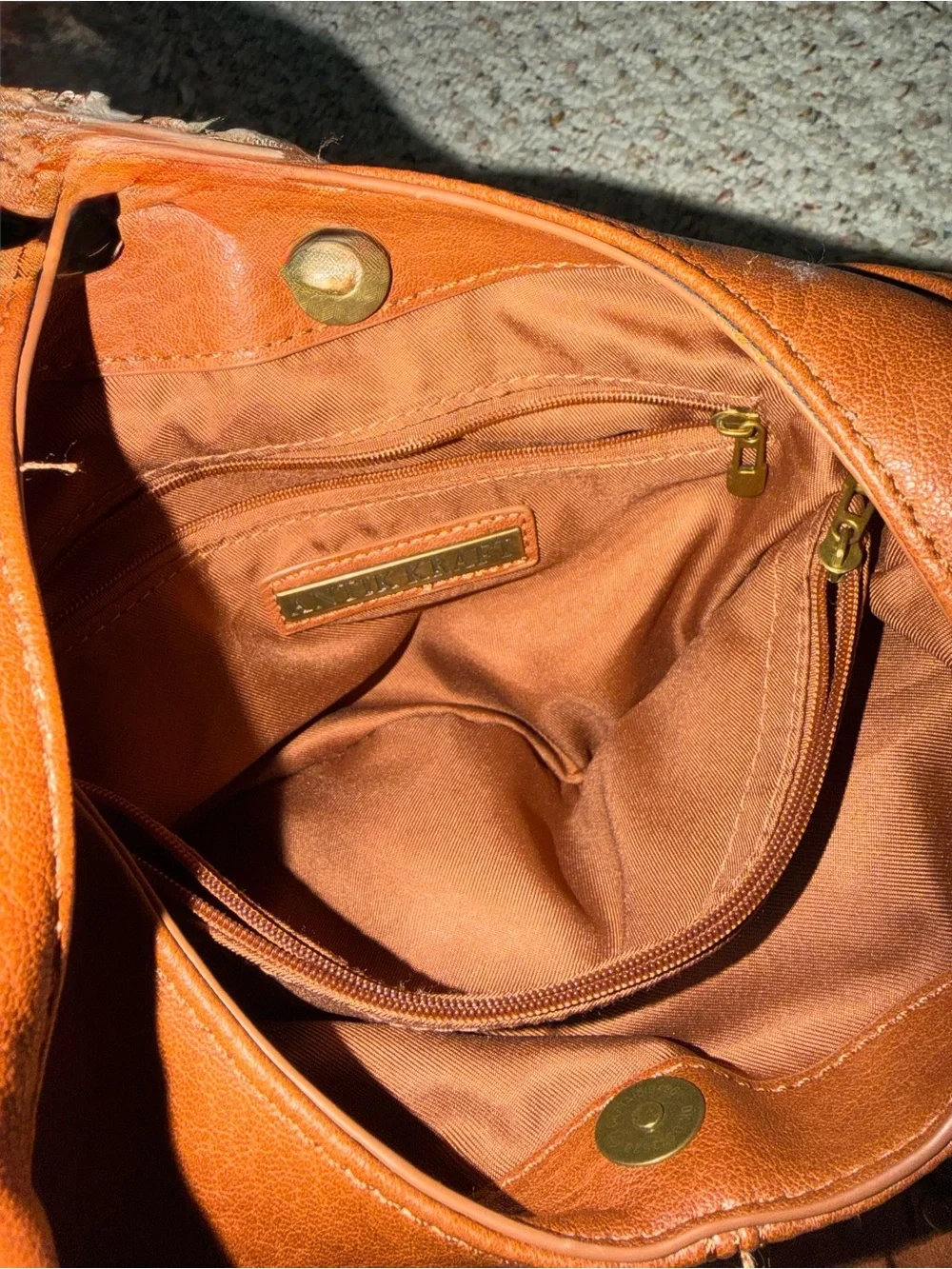 Antik Kraft Classic Brown Leather Hobo Shoulder Bag